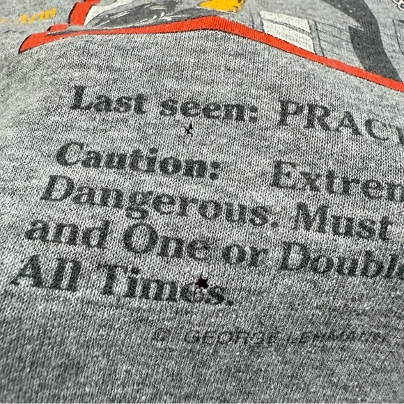 VTG 80s WANTED: The Shooter Basketball Russell Thin Single Stitch t-shirt BOXY L - Picture 11 of 11